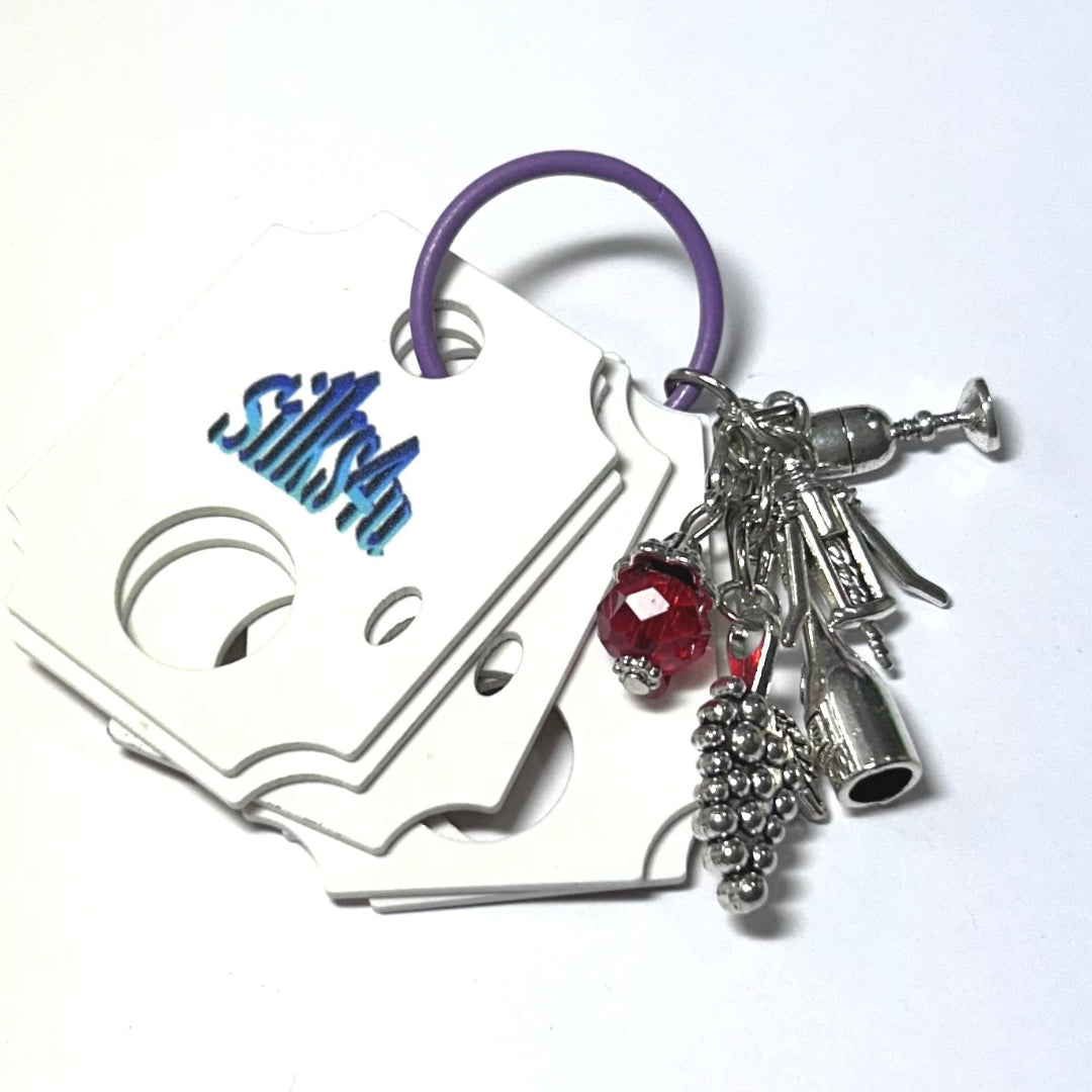 Floss Drop Sets with Ring Bling - K. Wine Charms and 5 Floss Drops