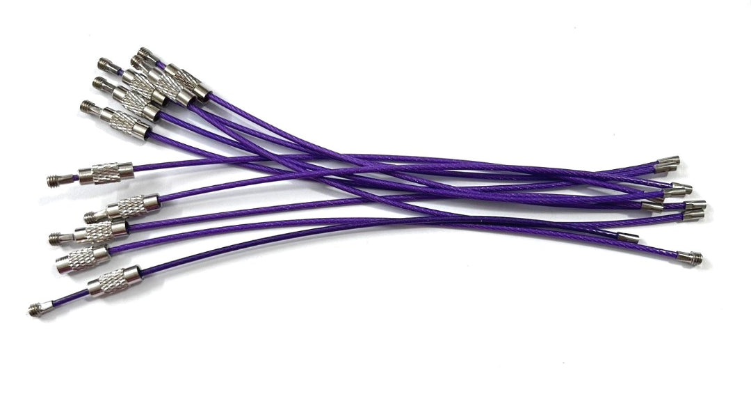 Floss Drop - Purple Wire Rings 2" - Pack of 10