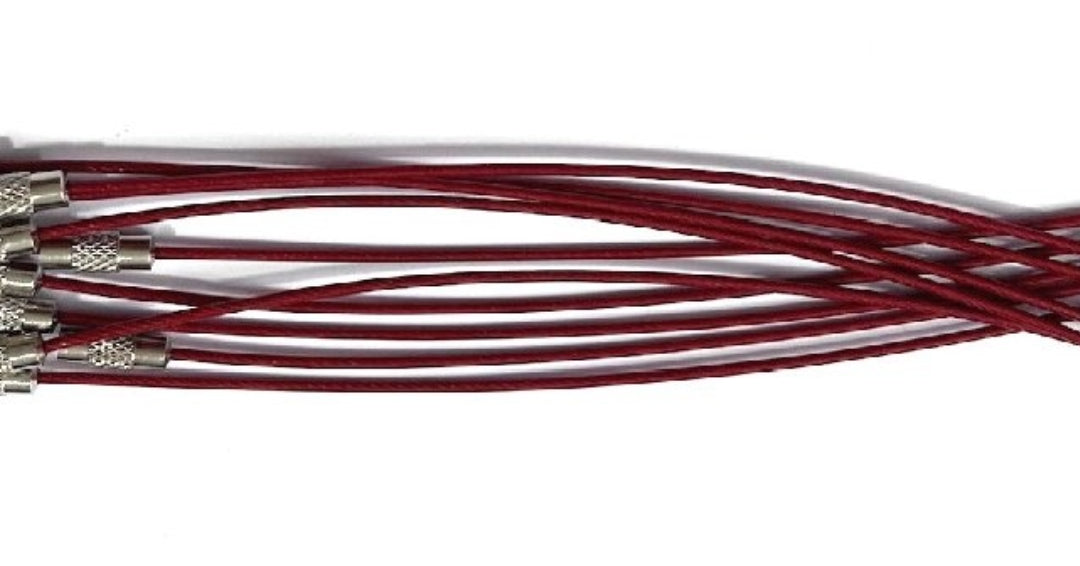 Floss Drop - Red Wire Rings 2" - Pack of 10