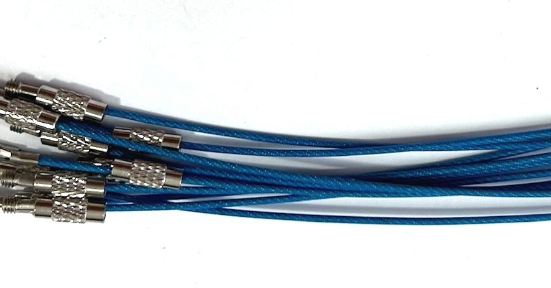 Floss Drop - Light Blue Wire Rings 2" - Pack of 10