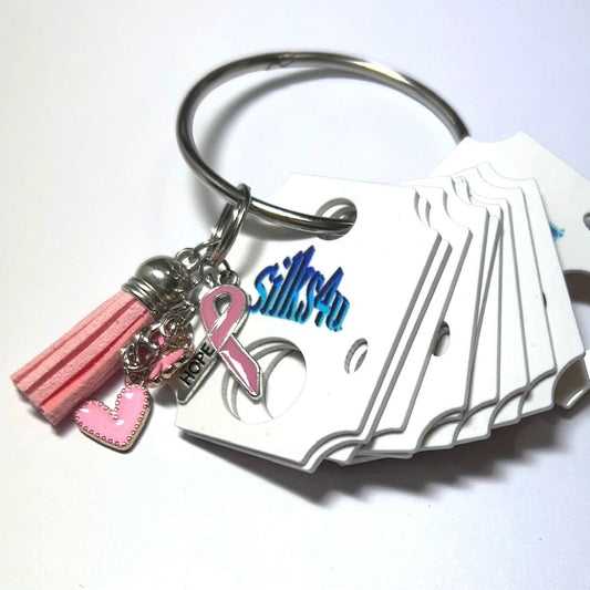 Floss Drop Sets with Ring Bling - B. Breast Cancer charms and 10 Drops